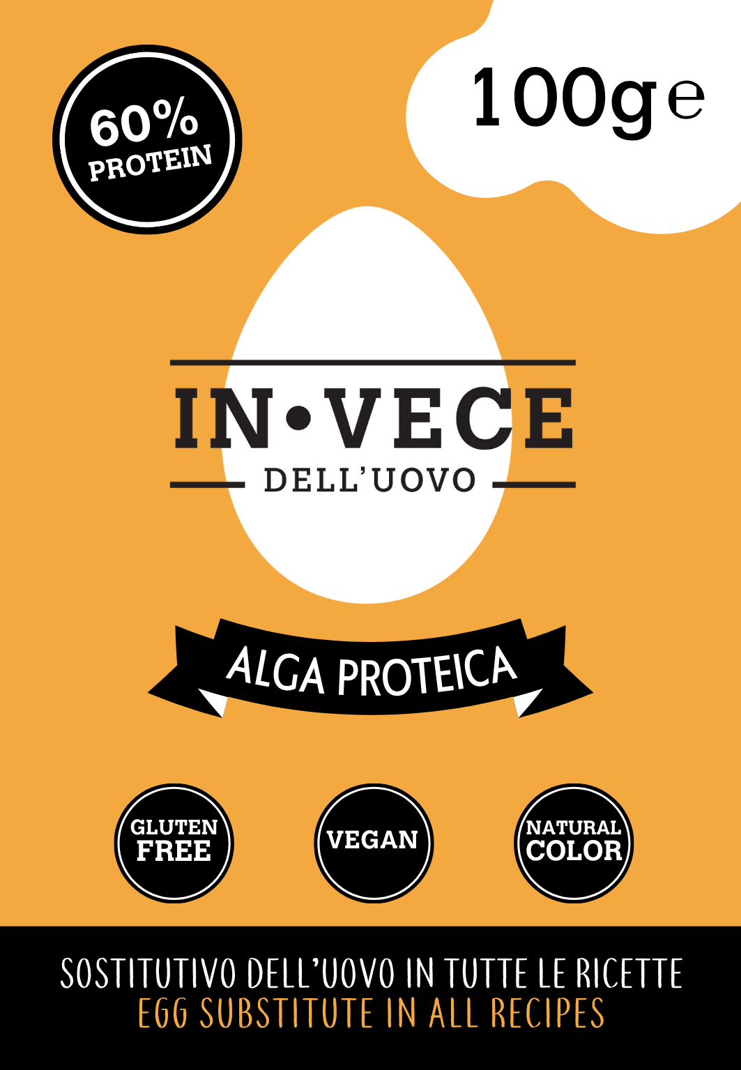 Alga proteica IN-VECE, fronte della confezione da 100 g